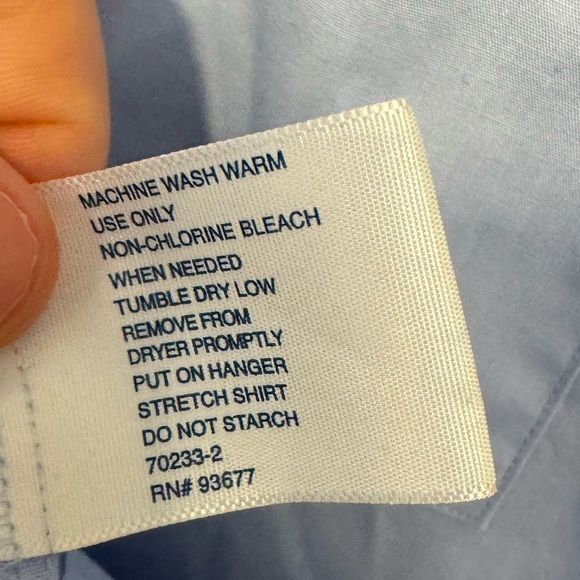 Stafford Big and Tall Light Blue Button Down Size 22 38-39 - Picture 14 of 14